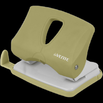 Дырокол 'deVENTE. sigNATURE' (20 листов) пластиковый с линейкой, в картонной коробке, цвет оливковый