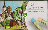 Пастель масляная 'Сонет', 12 цветов, картонная упаковка