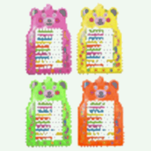 Счеты 'deVENTE' 155x240 мм, пластиковый корпуск в форме медведя, 10 металлических струн, 10 ярких пластиковых бусин на струне, для раннего обучения счету, индивидуальная упаковка,