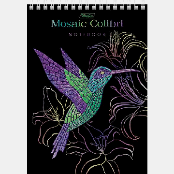 Блокнот 80л А5ф без линовки на гребне матов.ламин. 3D лак серия -Мозаика-