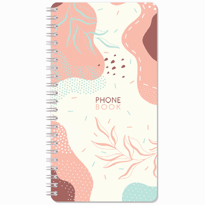 Телефонная книга А5, 80л., на гребне OfficeSpace 'Стиль. Flora', с высечкой