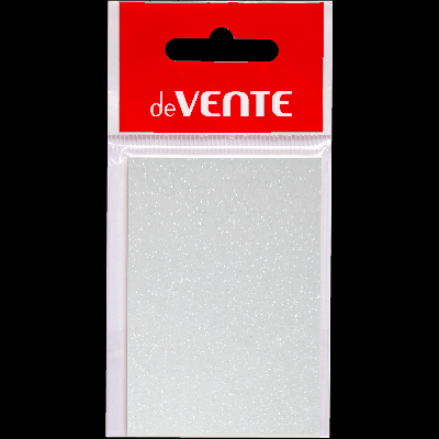 Самоклеящиеся этикетки-закладки 'deVENTE' пластиковые прозрачные искрящиеся, 51x76 мм, 50 листов, в пластиковом пакете с европодвесом