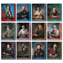 Тетради предметные, КОМПЛЕКТ 12 ПРЕДМЕТОВ, 48 л., глянцевый лак, BRAUBERG, 'ВЕЛИКИЕ ЛЮДИ', 405605