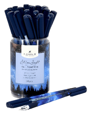 Ручка шарик. на масл. основе LOREX SKY OF STARS.NIGHT Slim Soft Slim Soft синий 0,5 мм синий кругл. корп. ultra-soft touch игольчатый нако