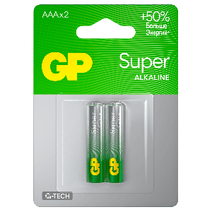 Батарейка GP Super G-Tech AAA (LR03) 24A алкалиновая, BC2
