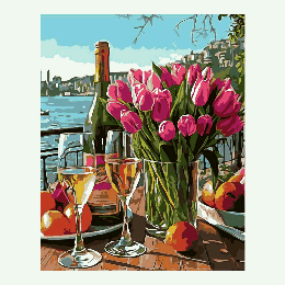 Картина по номерам холст на подрамнике 40*50см 'Свидание на побережье'