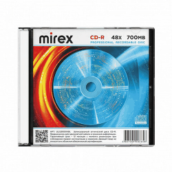 Диск CD-R ' Mirex ' Brand 700Мб 48x Slim case