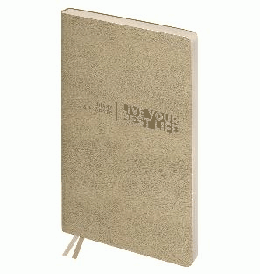 Ежедневник недатированный, А6+, 136 листов, BG «Waltz.Beige metallic»», ЛАЙТ, экокожа, блинтовое тиснение