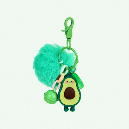 Брелок 7х10см, 'Вкусный помпон', искусственный мех, пластиковый карабин и декоры, 4 дизайна