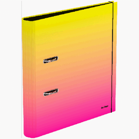 Папка-регистратор Berlingo 'Radiance', 50мм, ламинированная, желтый/розовый градиент