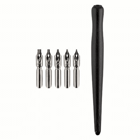 Набор перьев с держателем ' Vista-Artista ' 16,8см дерево+нержавеющая сталь