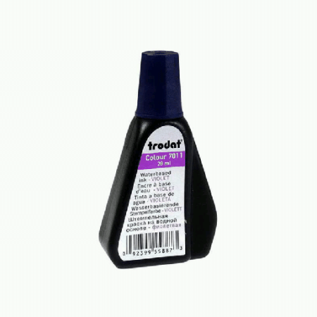 Штемпельная краска TRODAT фиолетовая 28 мл, на водной основе, 7011ф