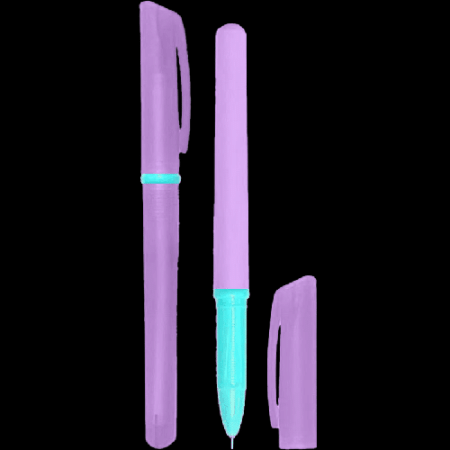 Ручка гелевая стираемая 'Attomex. ' d=0,5 мм, с ластиком, сменный стержень, индивидуальная маркировка, корпус мятно-сиреневый, игольчатый пишущий узел, синяя