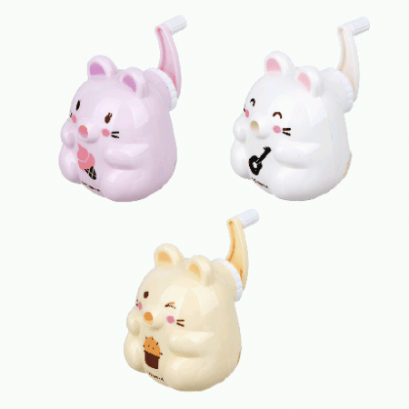 ClipStudio Точилка механическая фигурная, в форме котика, на 1 отверстие, с контейнером, пластик, 3 дизайна