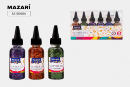 Гель с блёстками 40 мл SPARKLING , 6 цветов, ПВХ-уп.