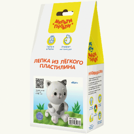 Набор для лепки из легкого пластилина Мульти-Пульти 'Кот'