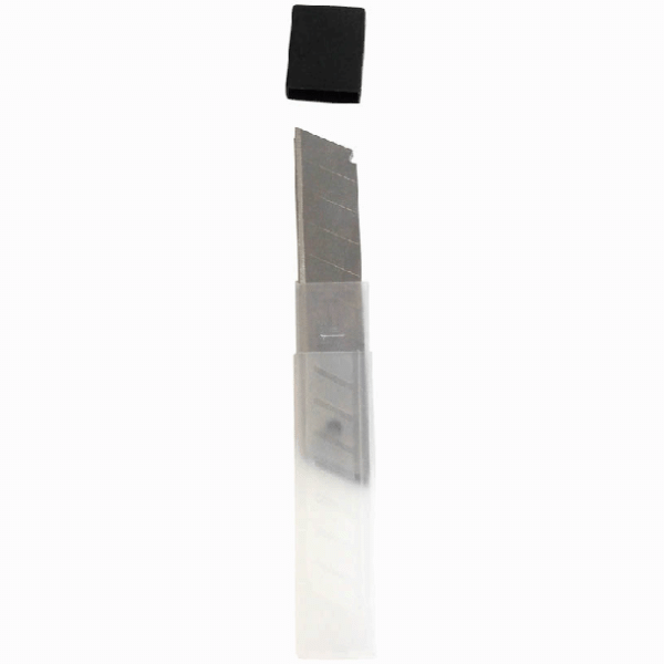 Лезвия для канцелярских ножей 9мм, 10шт в пластиковом пенале