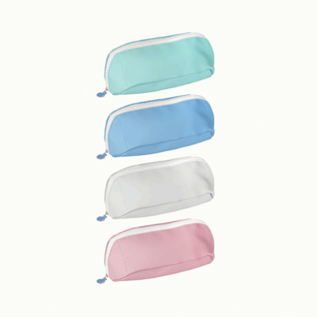 Пенал квадратный 20Х8Х8см, диагональная молния, уплотненный формованный нейлон, 4 цвета