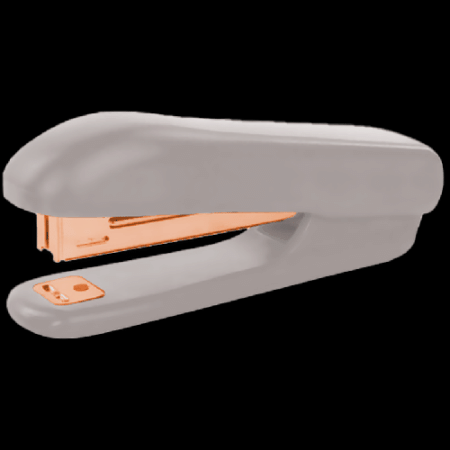 Степлер 'deVENTE. Esthetics' № 10 (мощность 12 листов, глубина скрепления 50 мм) пластиковый, c покрытием Velvet Touch, со встроенным антистеплером, в картонной коробке, цвет лаван