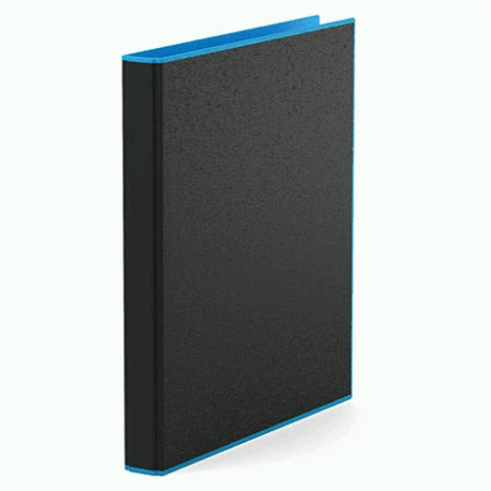 Папка-регистратор А4 ' Erich Krause ' Accent на 2 кольцах 35мм голубая (цвет внутри), картон+ ламинированная бумага