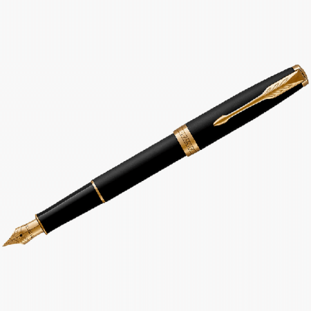 Ручка перьевая Parker 'Sonnet Matte Black GT' 0,8мм, подар. уп.