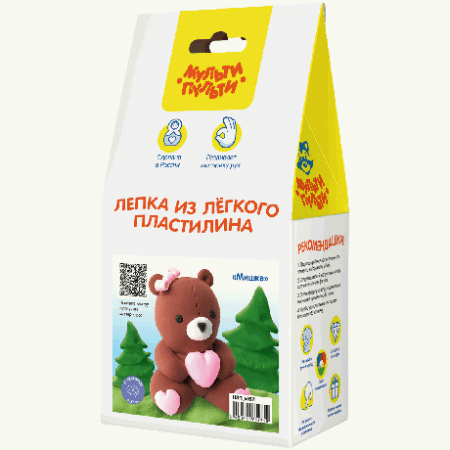 Набор для лепки из легкого пластилина Мульти-Пульти 'Мишка'