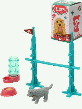 Игровой набор животных 'Собака в коробке', микс, в ш/б кратно 12 (арт.Y17434095)