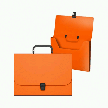 Портфель ' Erich Krause ' А4 Matt Neon пластиковый, оранжевый, черный замок и ручка