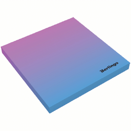 Самоклеящийся блок Berlingo 'Ultra Sticky.Radiance',75*75мм,50л, розовый/голубой градиент