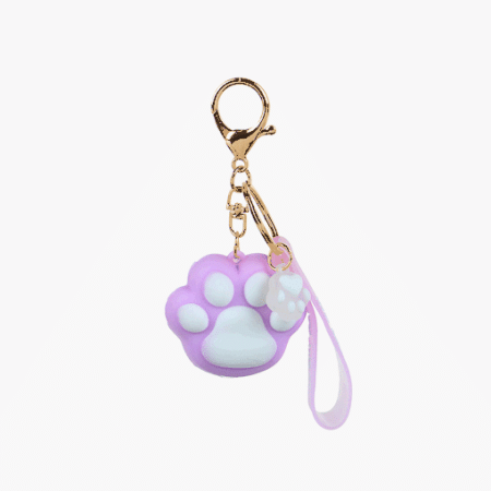 Брелок 6,7x6,7 см, 'Лапка', силикон, металлический карабин, силиконовая петля, 4 цвета