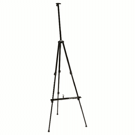 Мольберт алюминиевый переносной с полкой и держателем для кистей Гамма 'Студия' 110*106*184см, с чехлом