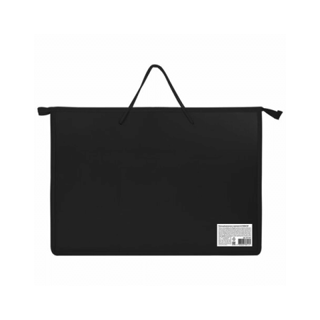 Папка для рисунков и чертежей ПИФАГОР А3, пластик, черная, 271135