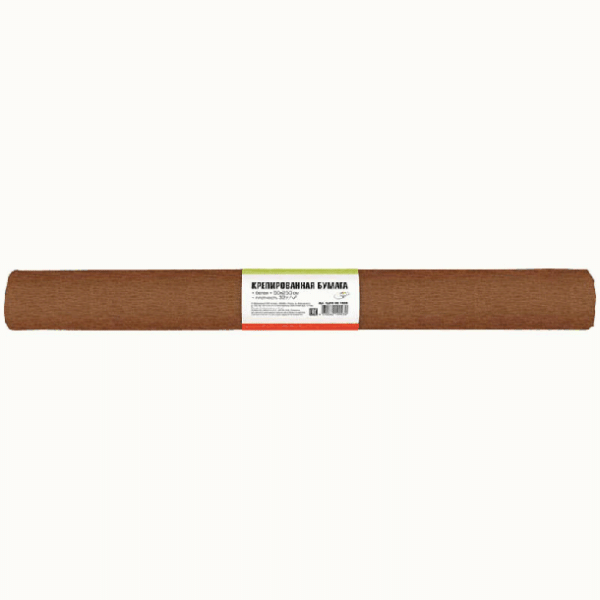 Бумага крепированная 50*250 см, 32 г/м?, светло-коричневая, в рулоне