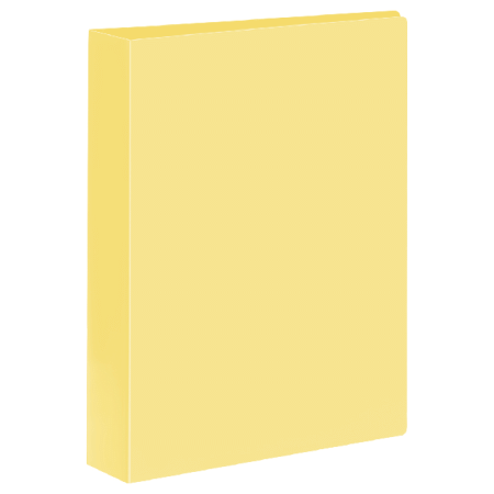 Папка на 4 кольцах СТАММ А4, 40мм, 500мкм, пластик, пастель, желтая