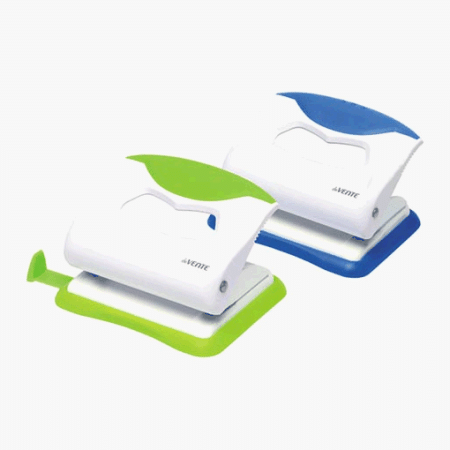 Дырокол на 20л ' deVente ' Color металл/пластик, противоскользящая резиновая вставка, встроенная линейка со шкалой, съемный поддон для конфетти, картонная упаковка, ассорти (без во